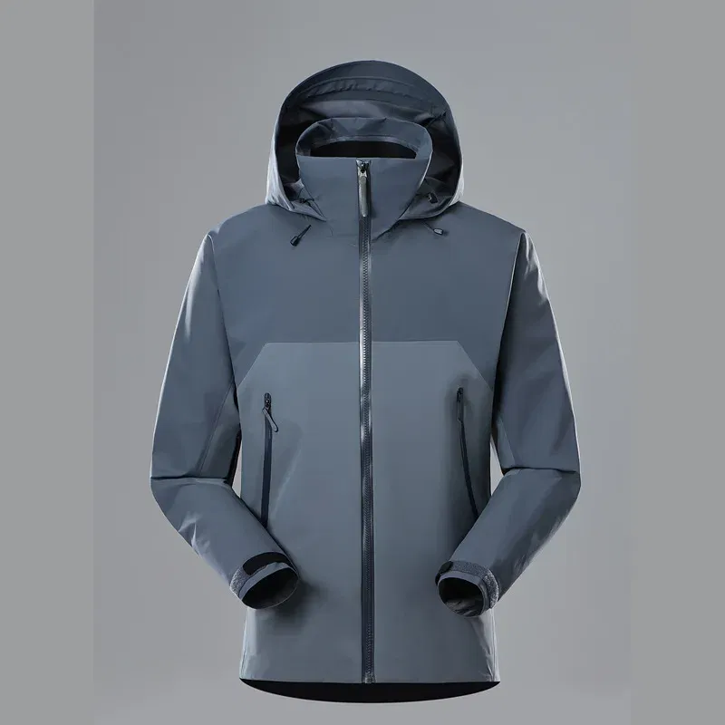 Color: GRAY, Size: XXL - ARC Outdoor Men's and Women's, Fashionable, Windproof and Waterproof, Mountaineering, Breathable, Travel, Camping, Windbreaker
