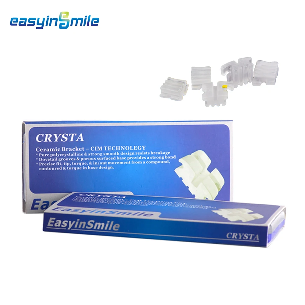 Color: GRAY, Ships From: CHINA - EASYINSMILE Dental Orhto Ceramic Bracket MINI Roth 022/018 3/345 W Hooks Brace 5-5 Dentist Tool