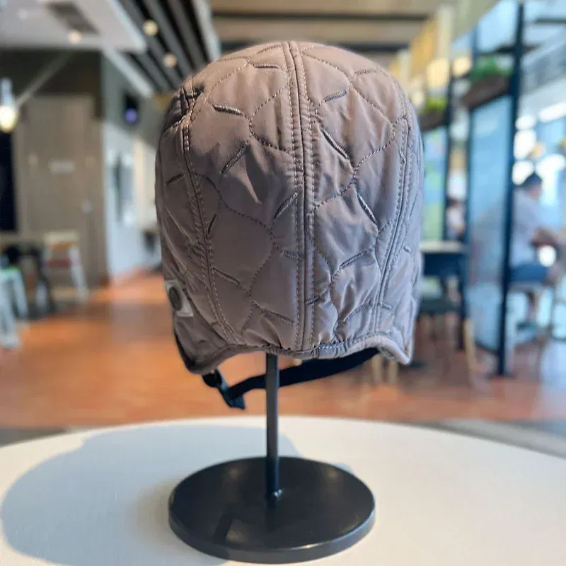 Color: WHITE - Winter Men Women Trapper Aviator Trooper Earflap Warm Waterproof Ski Down Hat Bomber Cap Ear Protectors Hats Reversible Wearable