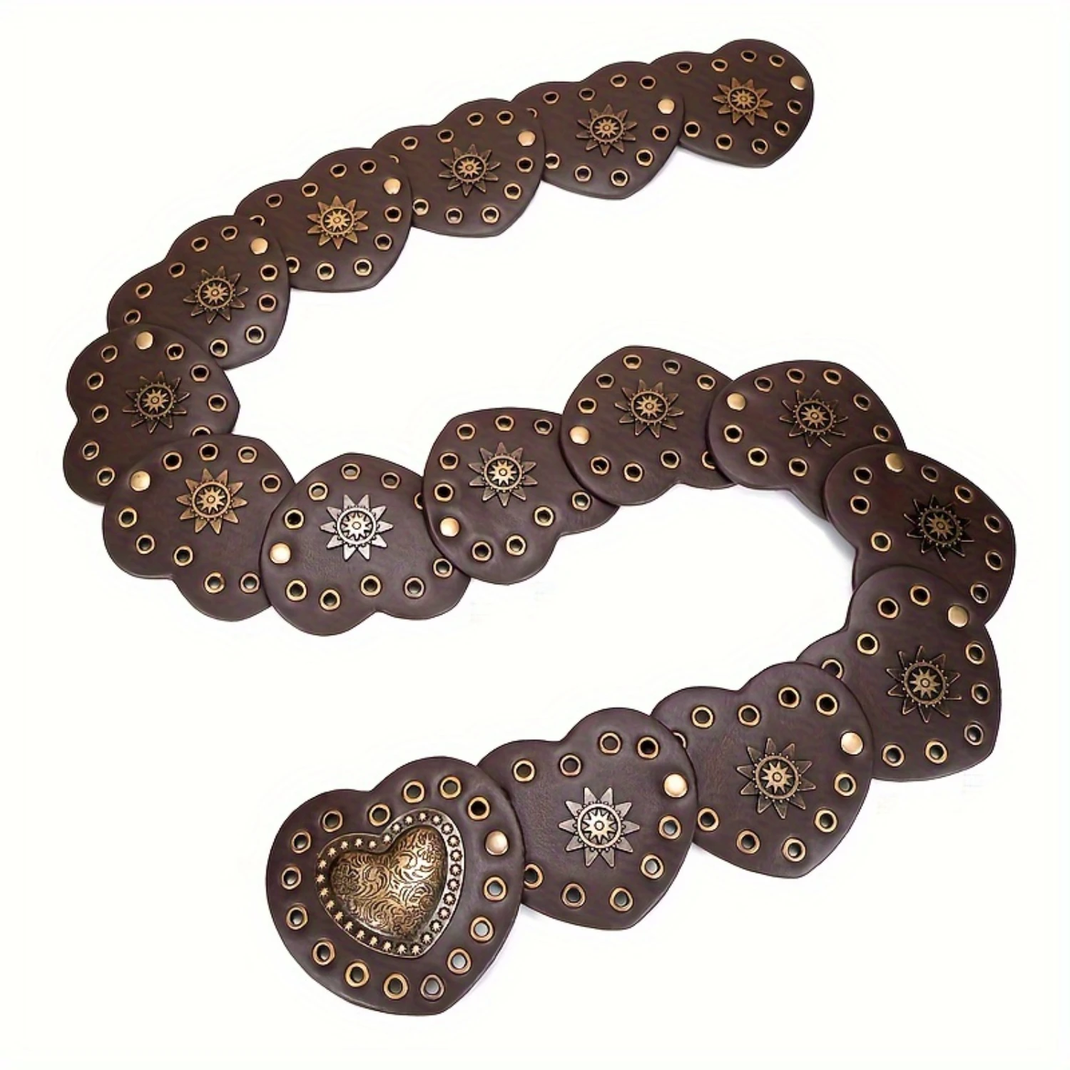 Number of Pcs: 2000Pcs, Stem Length: 25mm, Ships From: CHINA - Romantic Heart Buckle Belt - Fashionable  Studs & Vintage PU Leather - Wide Waistband for Women - Perfect Western Punk Valentine