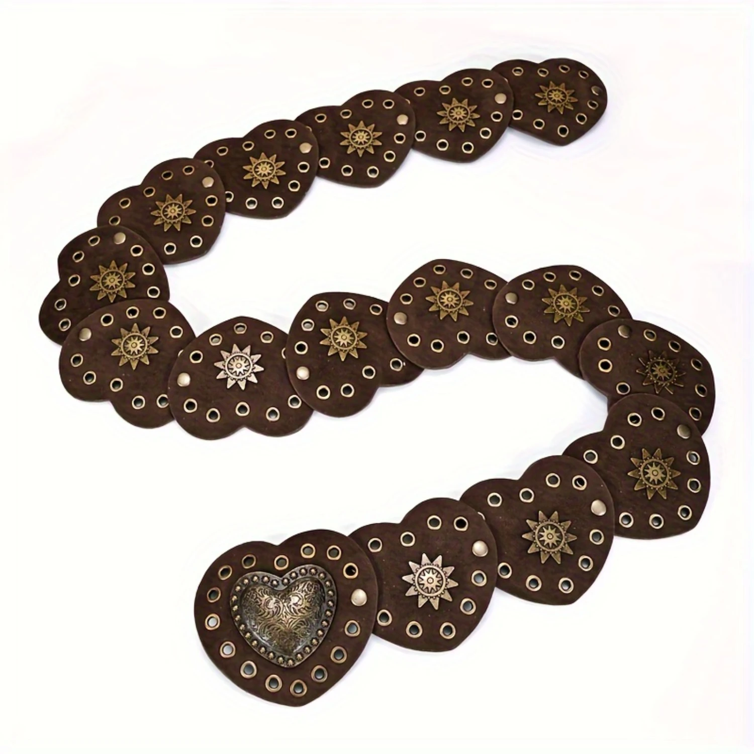 Number of Pcs: 2000Pcs, Stem Length: 25mm, Ships From: CHINA - Romantic Heart Buckle Belt - Fashionable  Studs & Vintage PU Leather - Wide Waistband for Women - Perfect Western Punk Valentine