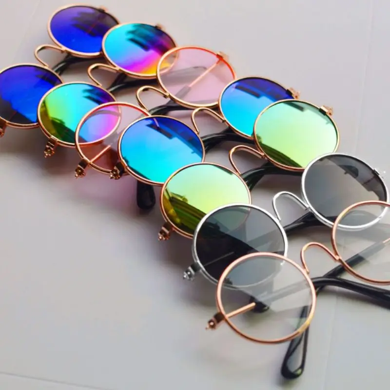 Color: Violet - Doll Cool Glasses Pet Sunglasses For BJD Blyth American Grils Toy Photo Props Dropship