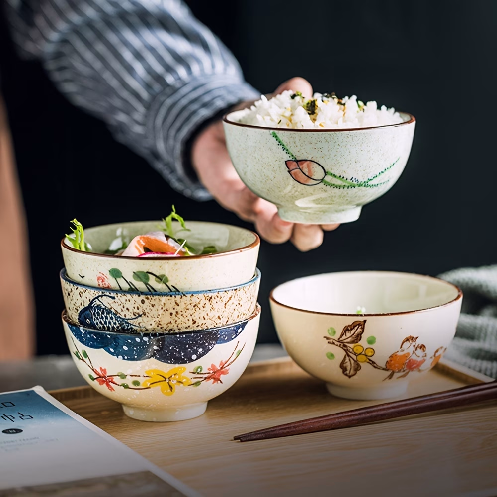 FARIDABIO® Ceramic Rice Bowl Set – Perfect Gift for Her, Mother's Day, Birthdays, and More