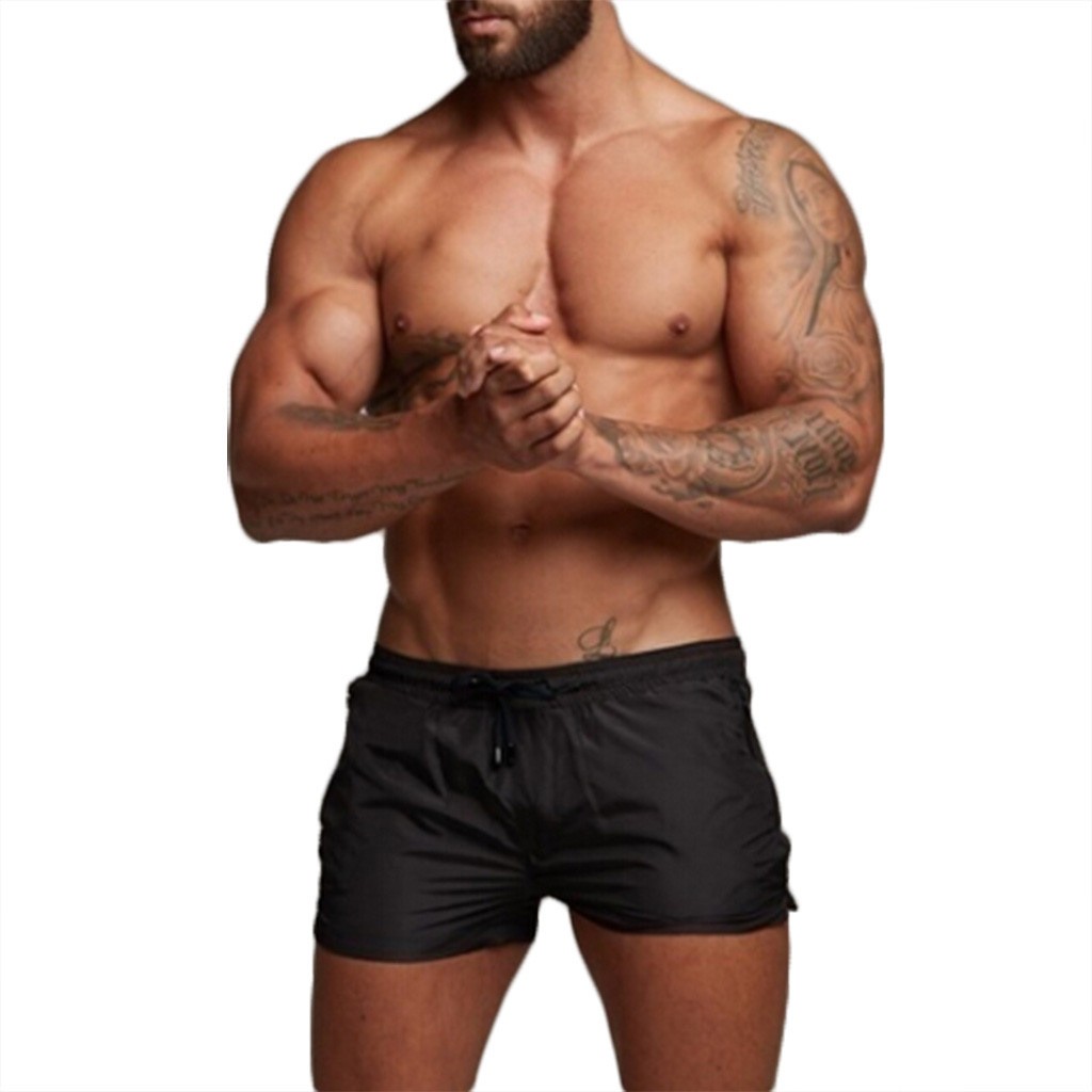 Black Nylon Shorts Men