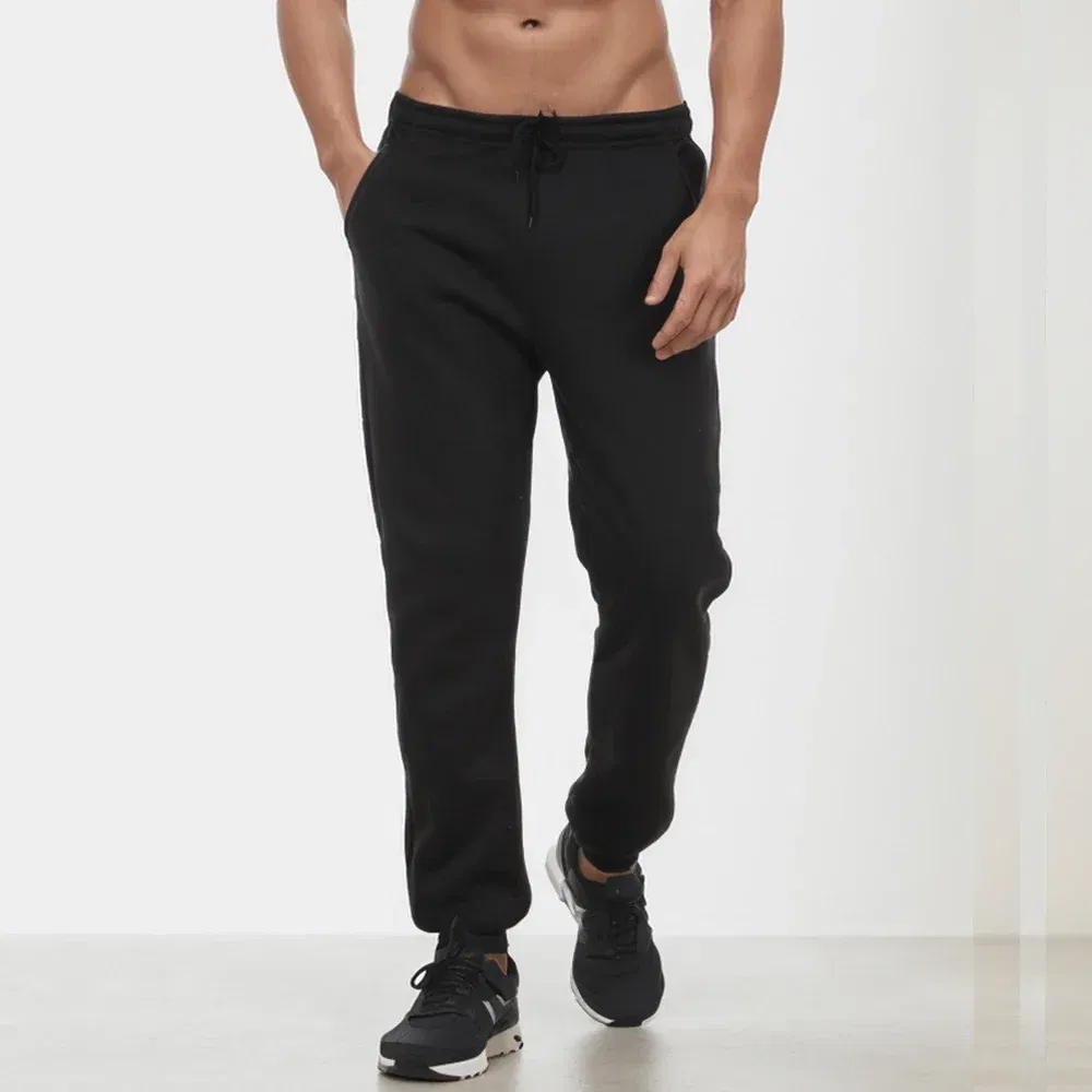 Color: Beige, Size: M - Men's Casual Sweatpants Fleece Sports Pants Unisex Fashion Solid Loose Trousers Streetwear Autumn Winter Jogging Fitness Pants