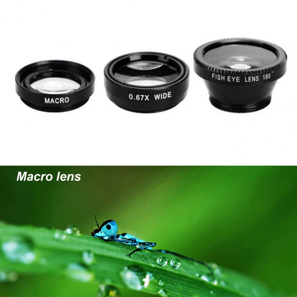 Color: Other - New Wide Angle Macro Fisheye Lens Camera Kits Mobile Phone Fish Eye Lenses With Clip 0 67x For Iphone All Cell Phones