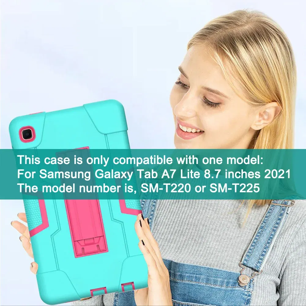Color: PURPLE, Ships From: CHINA, Size: iPad pro 12.9 - Case for Samsung Galaxy Tab A7 Lite 2021 SM T220 T225 Shock Proof full body Kids Children Safe non-toxic tablet cover