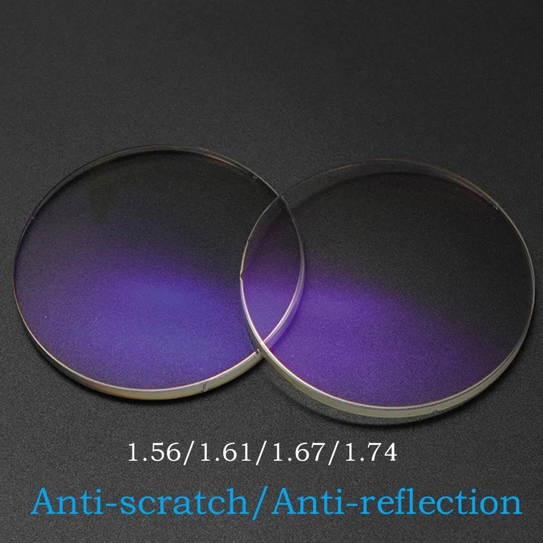 Lenses Color: Blue, Lens Index: 1.56 - MOMOJA 1.56/1.61/1.67/1.74 Anti-blue Light Anti-glare Anti-scratch Computer Driving Myopia Hyperopia Astigmatism Optical Lenses