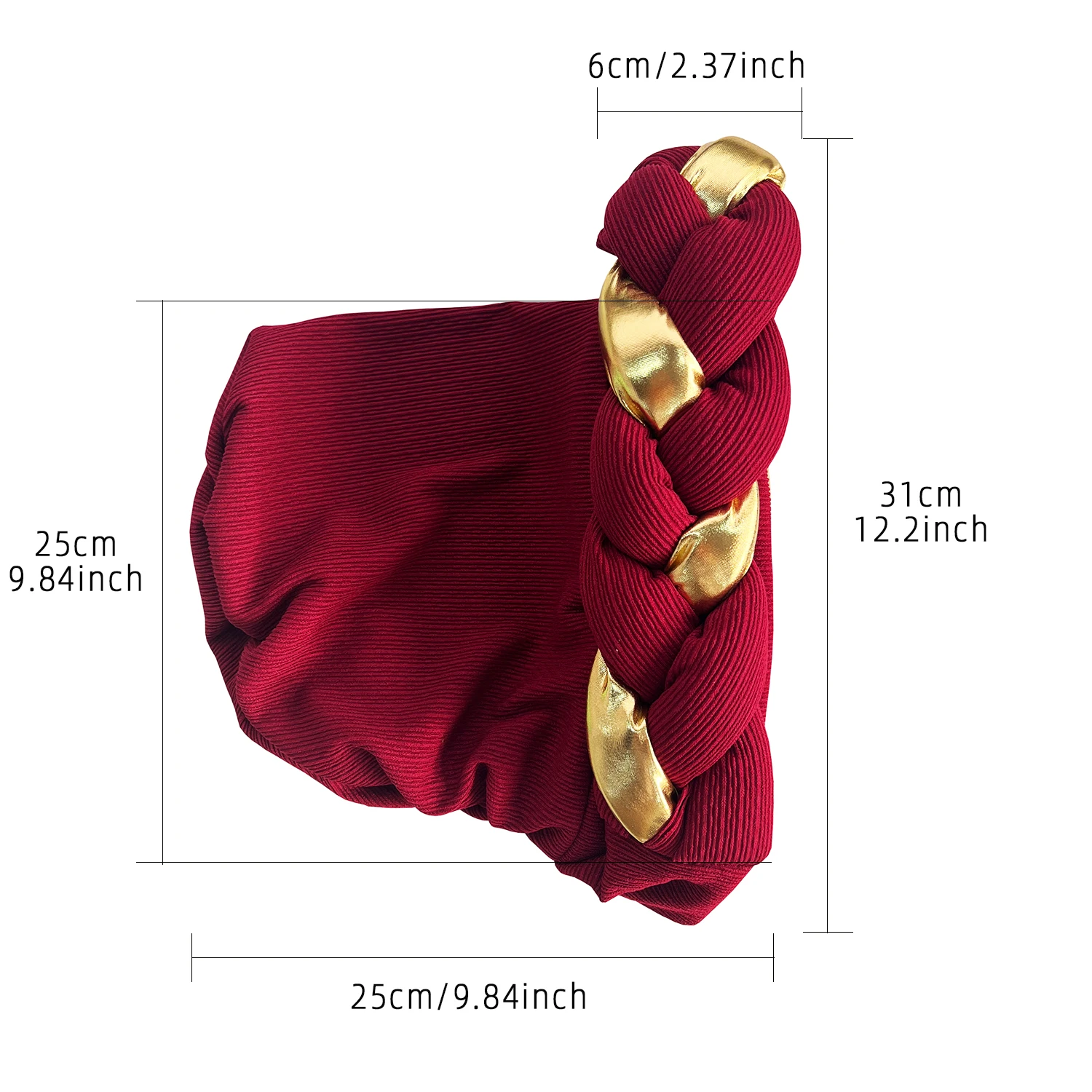 Color: Black, Ships From: CHINA - African Turban Cap Headdress Women's Pleated Hat Hair Accessories Arab Wrapped Muslim Hijab