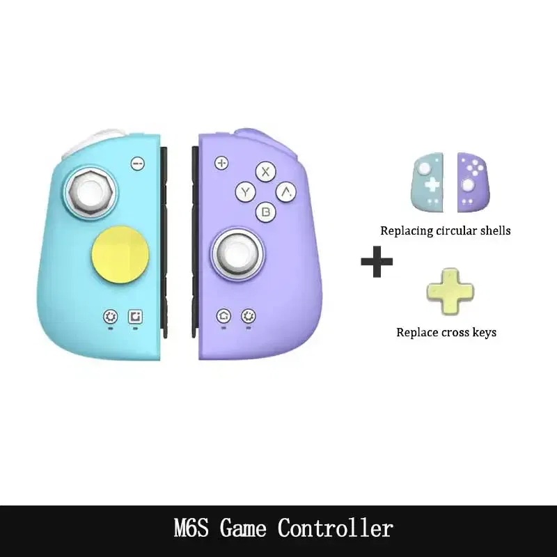 Bundle: Bundle 1, Color: silver, Ships From: CHINA - New! M6s Gemini 2 Gamepad Console for Nintendo Switch Joy-con Game Handle Grip Bluetooth Wireless Controller for Switch OLED