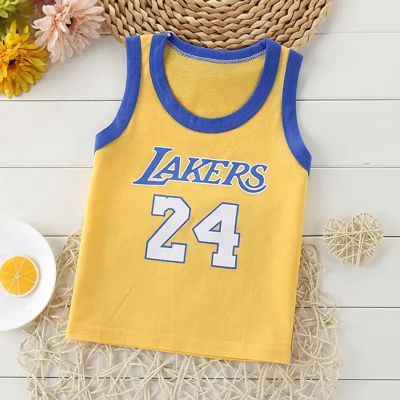 Color: Beige, Kid Size: 4 - Summer Kids Tops Clothes Tank Sleeveless Breathable Cotton Children T-shirt Vest Top Clothing Outfit Cartoon Boys Girls 0-7Years