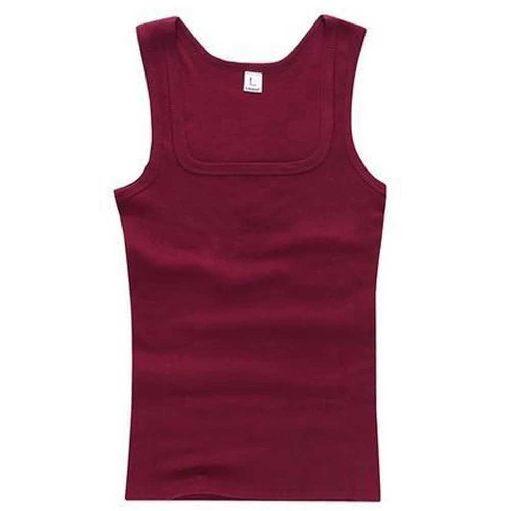 Color: Burgundy, Size: XXL - 2024 Summer Plus Size Men Clothing Tank Tops Black White Gray Singlets Sleeveless Fitness Men Vest Casual Bodybuilding Vest New
