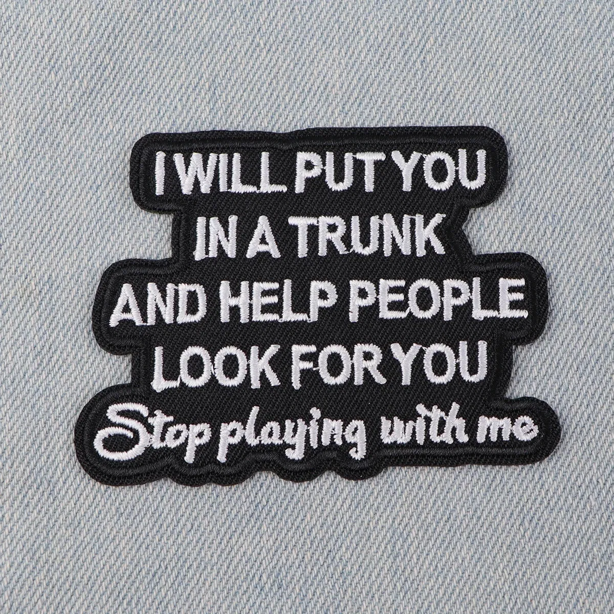 Color: Antique Copper - Twilight Moon Embroidery Patch Funny Quotes Iron On Patches For Clothing Thermoadhesive Patches On Clothes DIY Sew Badges