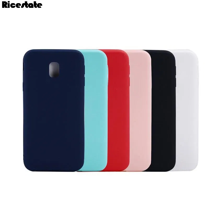 Color: Pink, Material: POLYESTER - Solid color Case For Samsung Galaxy J5 J530 J3 J330 J7 2017 J730 J4 J6 Plus J8 2018 European version Matte Silicone soft case