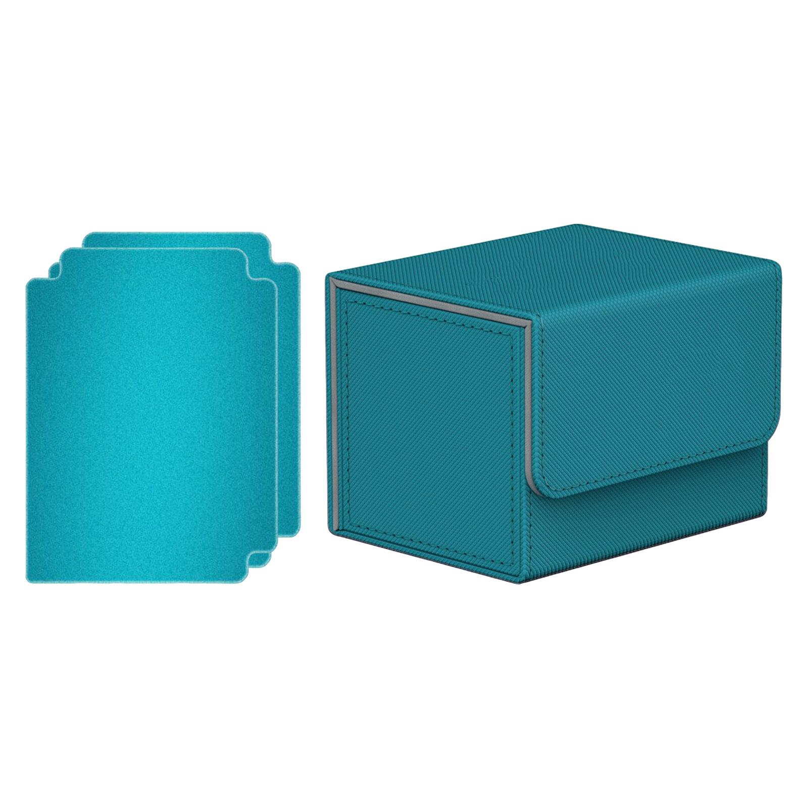 Color: Navy Blue - Card Deck Box Collectible Cards Container with Magnetic Closure Card Deck Storage Box for Sports Cards Trading Card Games