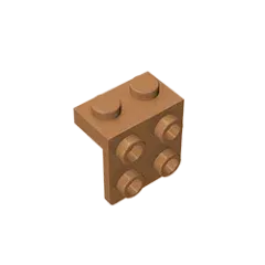 Color: Dark Green - Gobricks GDS-641 ANGLE PLATE 1X2 / 2X2 compatible with lego 44728 21712 92411 children's toys Assembles Building Blocks