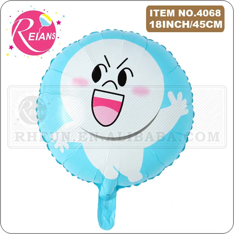 Color: Deep Sapphire - Cartoon Animal round shape Cute Bear Friend Balloon Rabbit For Children Birthday Party Baby Shower Supplies ballon baloon globos