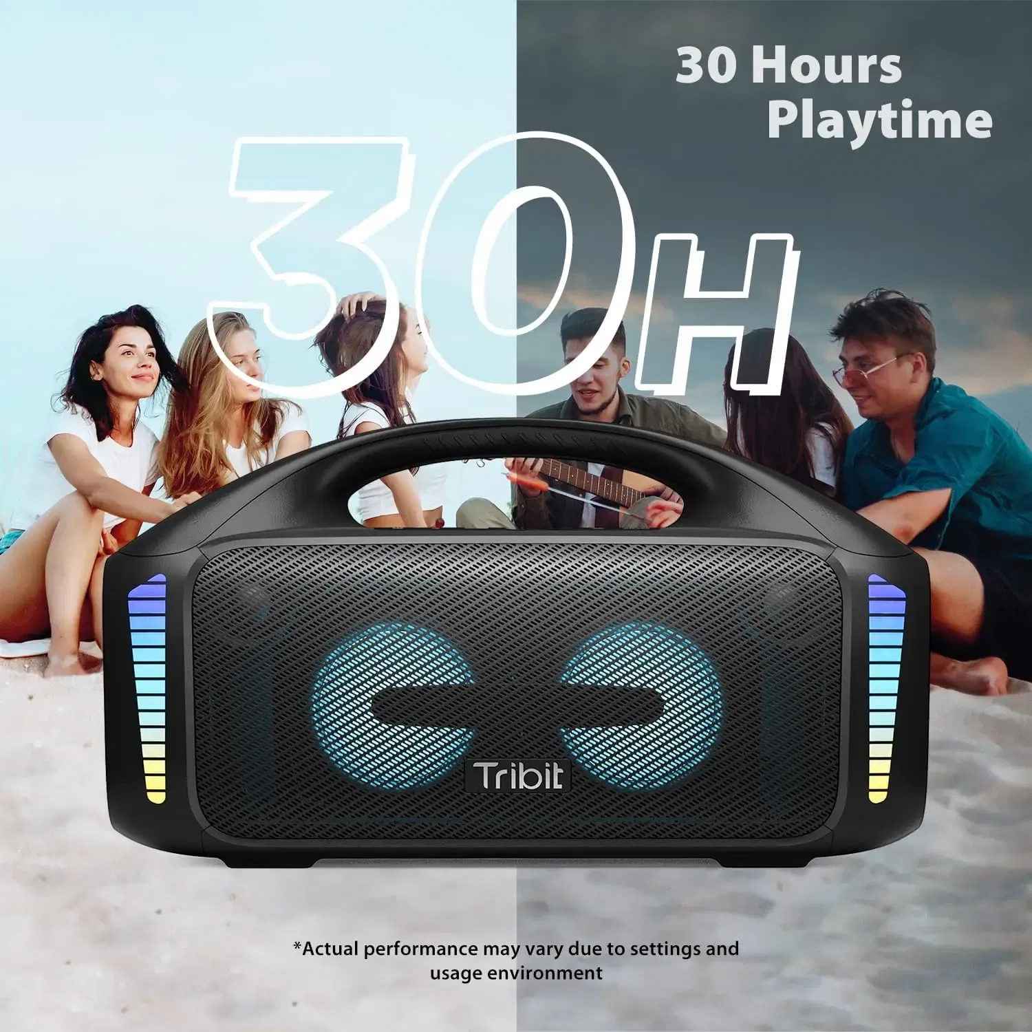 Color: black, Ships From: CHINA - New! Tribit Portable Bluetooth Speaker 90W StormBox Blast Outdoor Wireless Speaker IPX7 Waterproof Party Camping Speaker 30H
