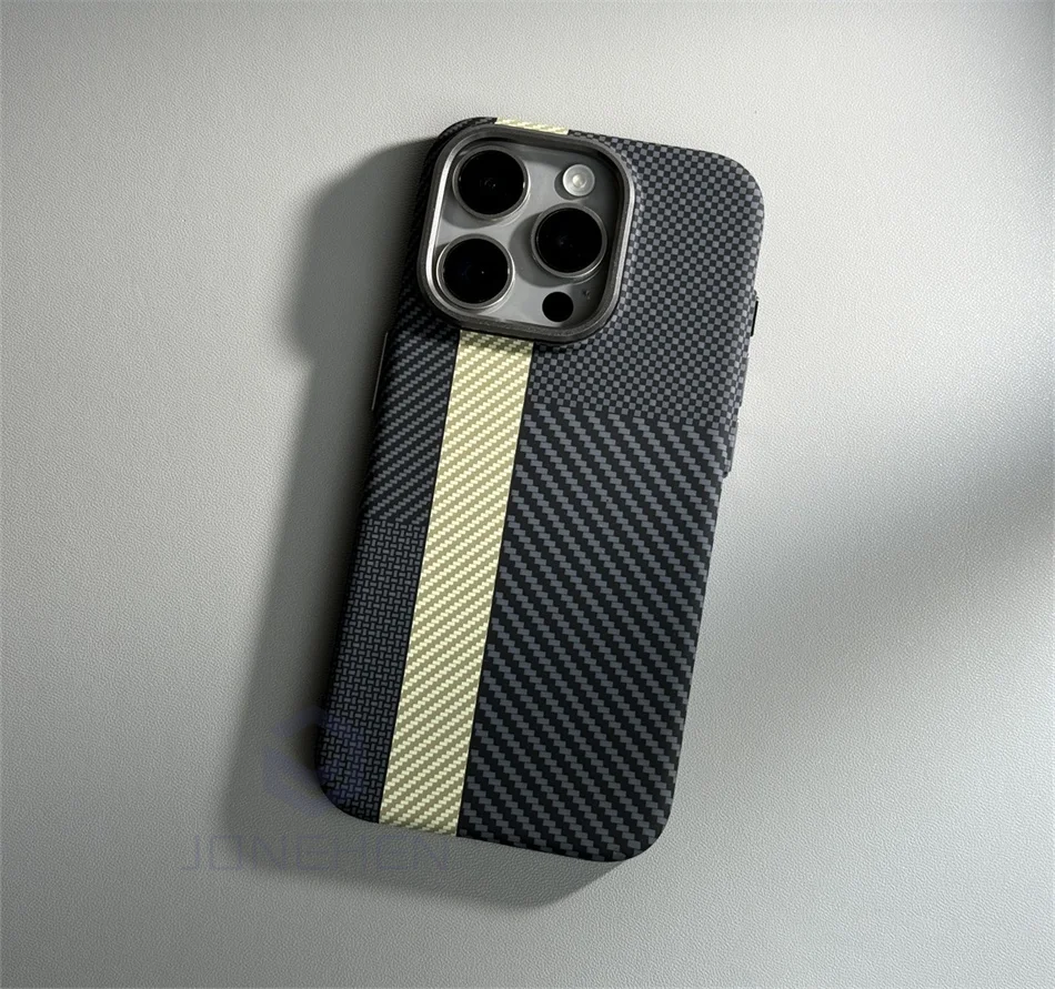 Color: Blue, Material: POLYESTER - Luxury Alloy Lens Personalized Pixel 3D Relief Carbon Fibre Pattern Case For iPhone 13 14 15 16 Pro Max Slim Cover For Magsafe