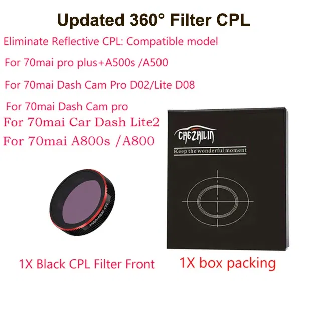 Color Name: black - For 70mai Dash Cam Pro plus + A500S LIE2 A200 Dash Cam Film and Static Stickers for 70mai A500S / LIE2  A200 Dash Cam Mount