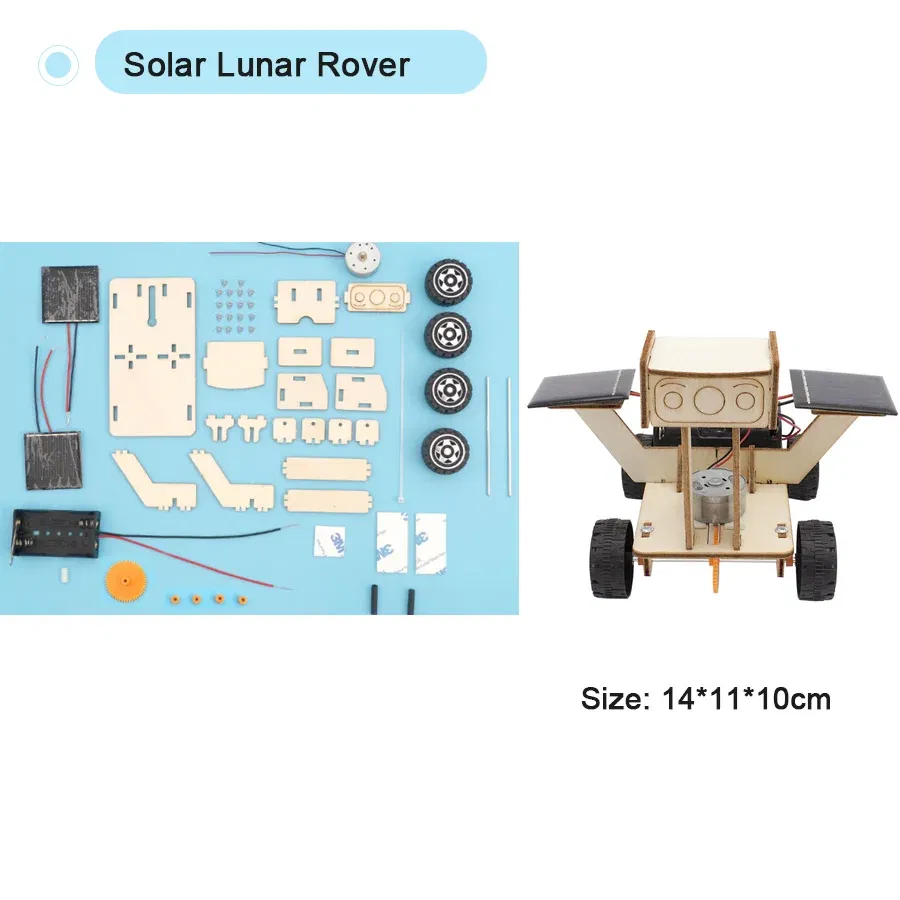 Color: green - DIY Handmade Small Production Physical Model Assembly Craft Technology Science Experiment Educational Toy Project for School Kid