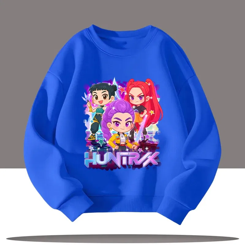Color: Khaki, Kid Size: 5 - K-pop Demon Hunters New Children's Round-neck Sports Shirt with Cartoon Print - 3-12 Years Old Cute Girl Casual Top