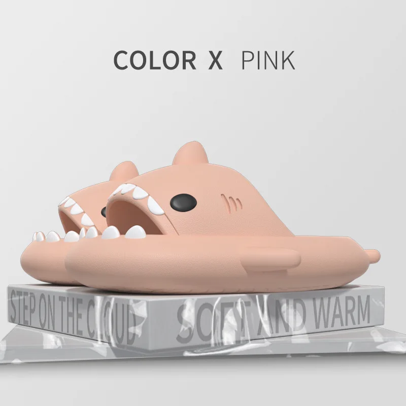 Color: black, Shoe Size: 35.5 - Shark Slides Women Slippers Men Flip Flops Home Couple Kids Bathroom Flat Shoes Outdoor Beach Funny Sandals Men Slippers