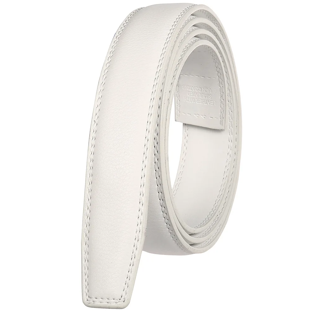 Color: green, Belt Length: 120cm - 90-130cm Brand No Buckle 3.0cm Wide Genuine Leather Automatic Belt Body Strap Without Buckle Belts Men Good Quality No Holes