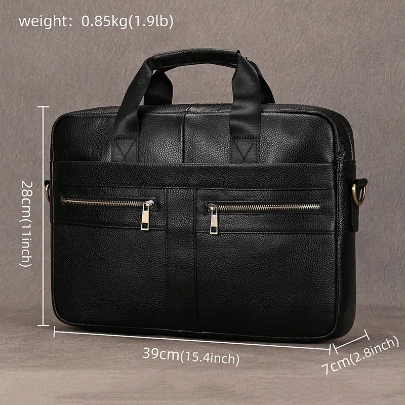 Color: Beige, Ships From: CHINA - Newsbirds Leather Men Briefcase Doctor Layer Business Man Laptop Bag 15 6 inches Genuine Leather Computer Bags Men Male Tote Bag