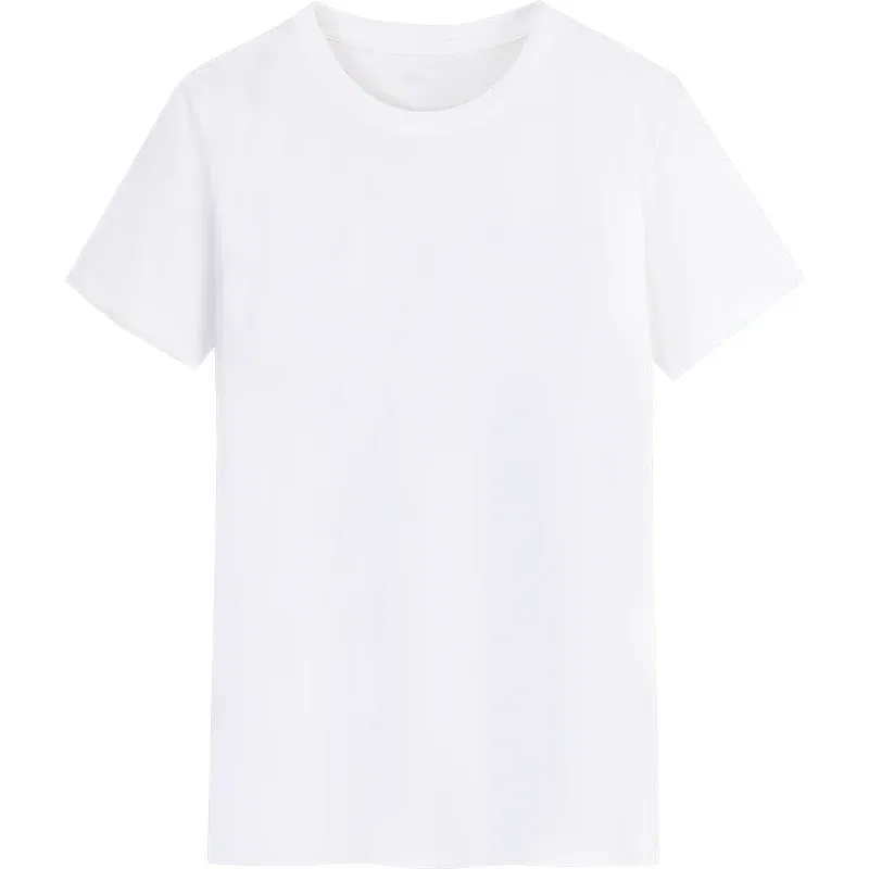 Color: WHITE, Size: 4XL, Ships From: CHINA - YOTEE Round Neck T-shirt Cotton Logo Customized Embroidery Personal Group Fashion T-shirt Logo Customization