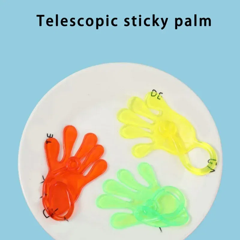 Color: DEEP BLUE - 1pc Squishy Toy Slap Hands Palm Toy Elastic Sticky Toy For Kid Gift Party Gags Practical Jokes Elastic Creative Tricky Toys