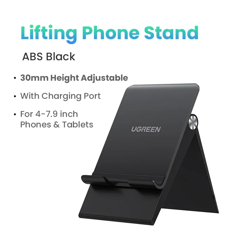 Color: Transparent - UGREEN Phone Holder Stand Moblie Phone Support For iPhone 16 15 ProMax Xiaomi Samsung Tablet Holder Desk Cell Phone Holder Stand