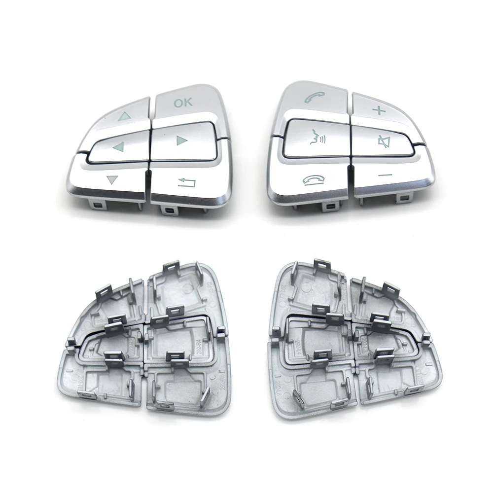 Color: WHITE - Car Steering Wheel Menu Control Switch Buttons For Mercedes Benz A B GLA GLS GLE V Class W176 W246 W156 W166 W292 W117 W218 W231