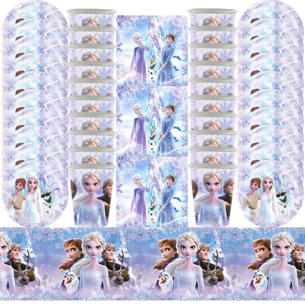 Color: GRAY, Ships From: CHINA - New Frozen Elsa Anna Party Decorations Snow Queen Theme Tableware Balloon Set Baby Shower Kids Girls Birthday Party Supplies
