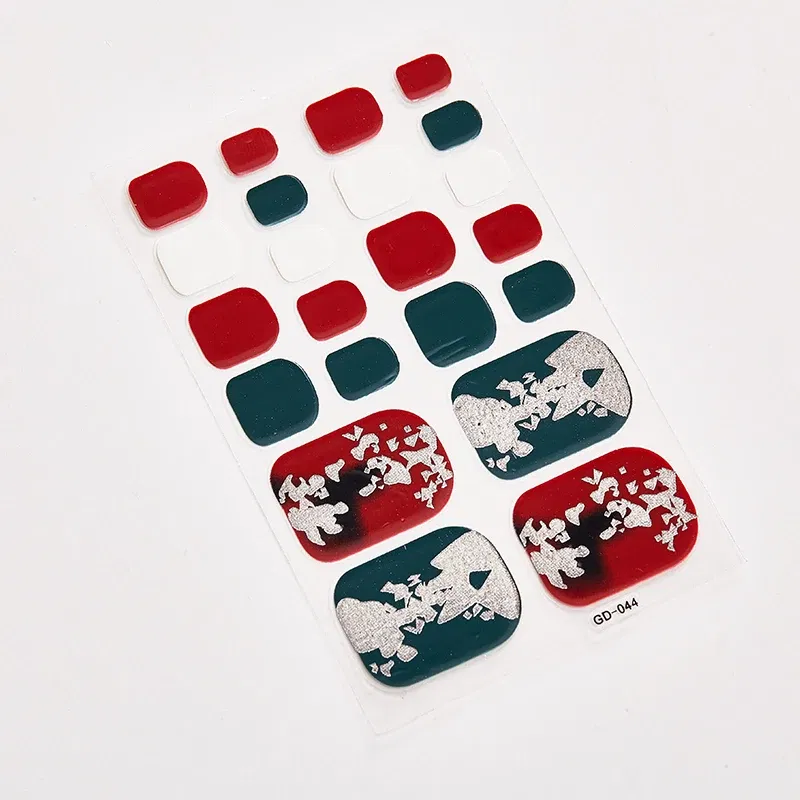 Color: Brige - 22 Tips/Sheet Women Salon Fashion Nail Stickers Designed Full Beauty Full Cover Nail Stickers Novidades Nails Sticker Designer
