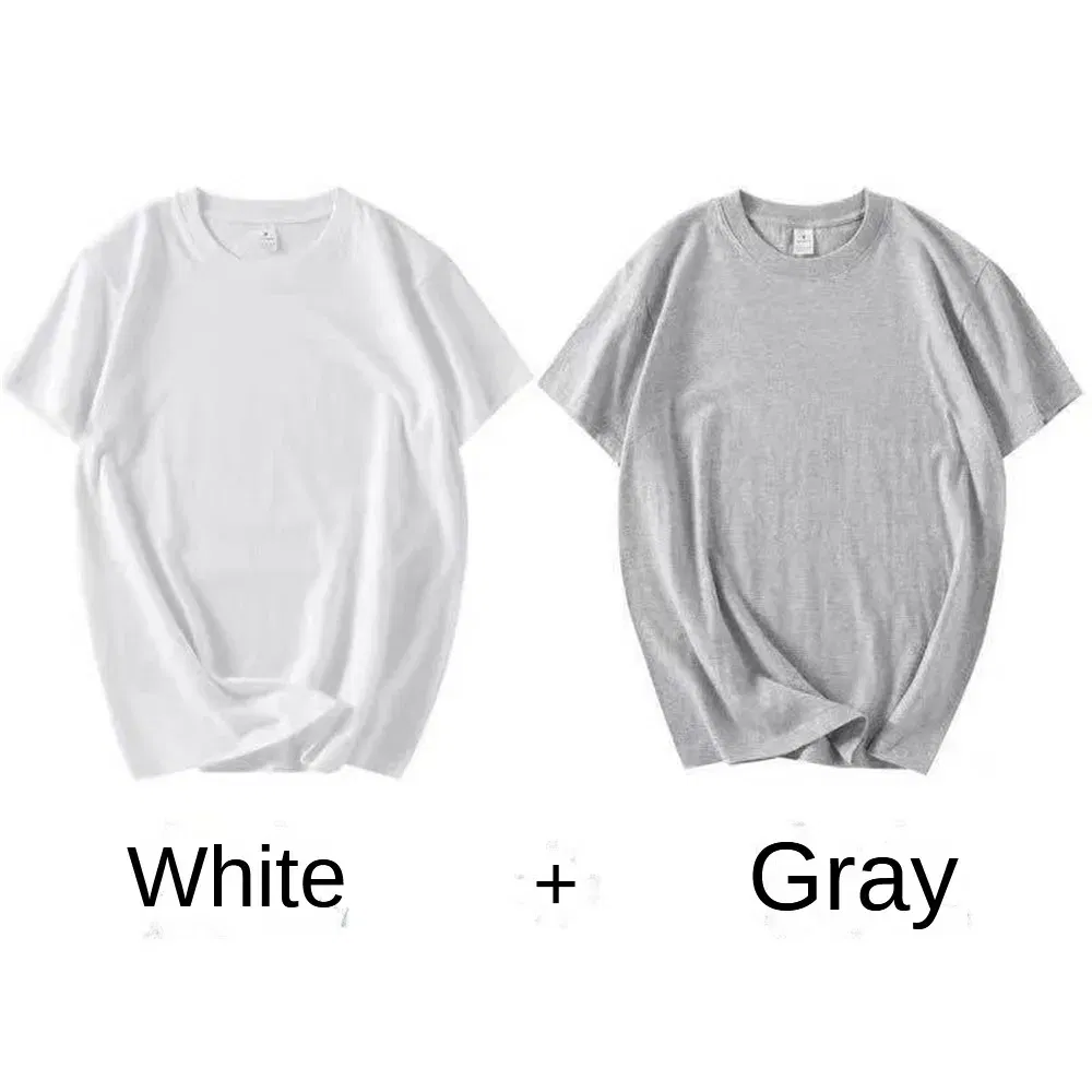 Color: SKY BLUE, Size: XXXL, Sale by Pack: Pack of 2 - 2PCS 100% Cotton Solid T Shirts Men's and Women's Short Sleeve White Tees Casual Breathable Loose Round Neck T-shirt Couple Tops