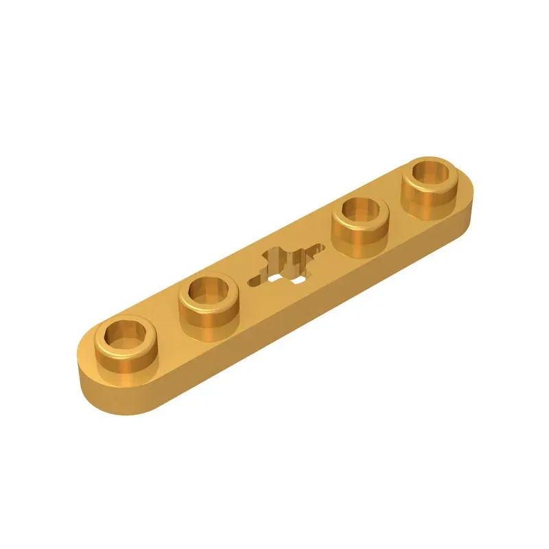 Color: light yellow - Gobricks GDS-900 Plate 2 x 4 Technical, Plate 1 x 5 with Smooth Ends, 4 Studs and Center Axle Hole compatible with lego 32124