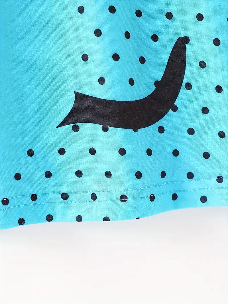 Kid Size: 4T - Dots & Kitty Print Girls Long Sleeve Dress, Spring and Autumn everyday sweet casual dress, parties, gifts
