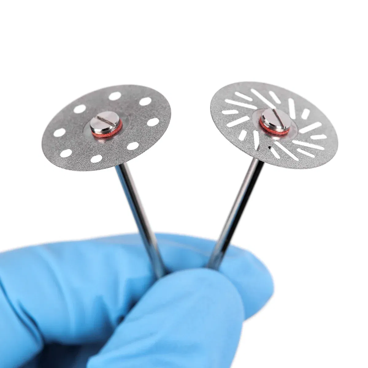 Color: Light Red - 5 Pcs Dental Lab 0.20mm Ultra-thin Diamond Cutting Disc Double Sided Disk For Separating Polishing Ceramic Crown Plaster