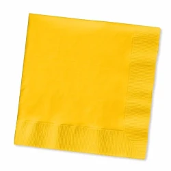 School Bus Yellow Beverage Napkins - Pack of 50