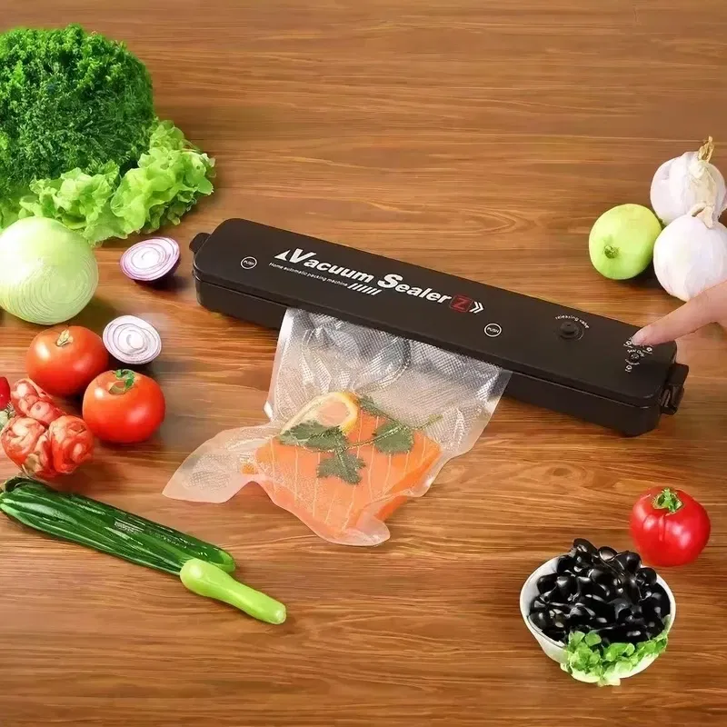 Color: Gold - Automatic packaging machine food vacuum sealing machine portable household vacuum food sealing kitchen helper 220V