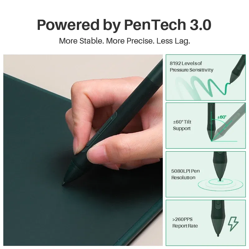 Color: Black, Ships From: Russian Federation - Huion Inspiroy 2 M H951P Graphics Tablets 8.7x5.4 inch PenTech 3.0 Digital Drawing Pen Tablet 8 Express Keys With 3 Group Key