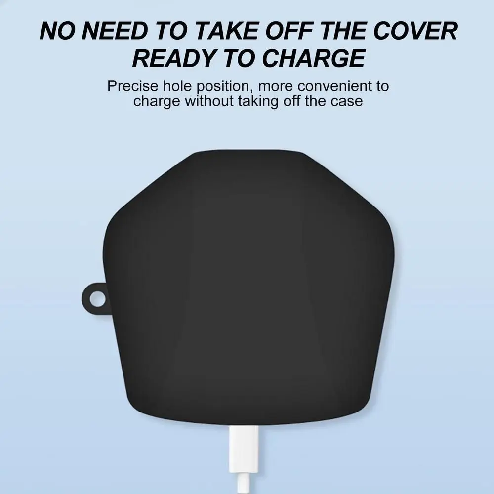 Color: SKY BLUE - Soft Silicone Earphone Storage Box Shockproof Dustproof Wireless With Hook and Loop Headphone Case For Lenovo GM2PRO