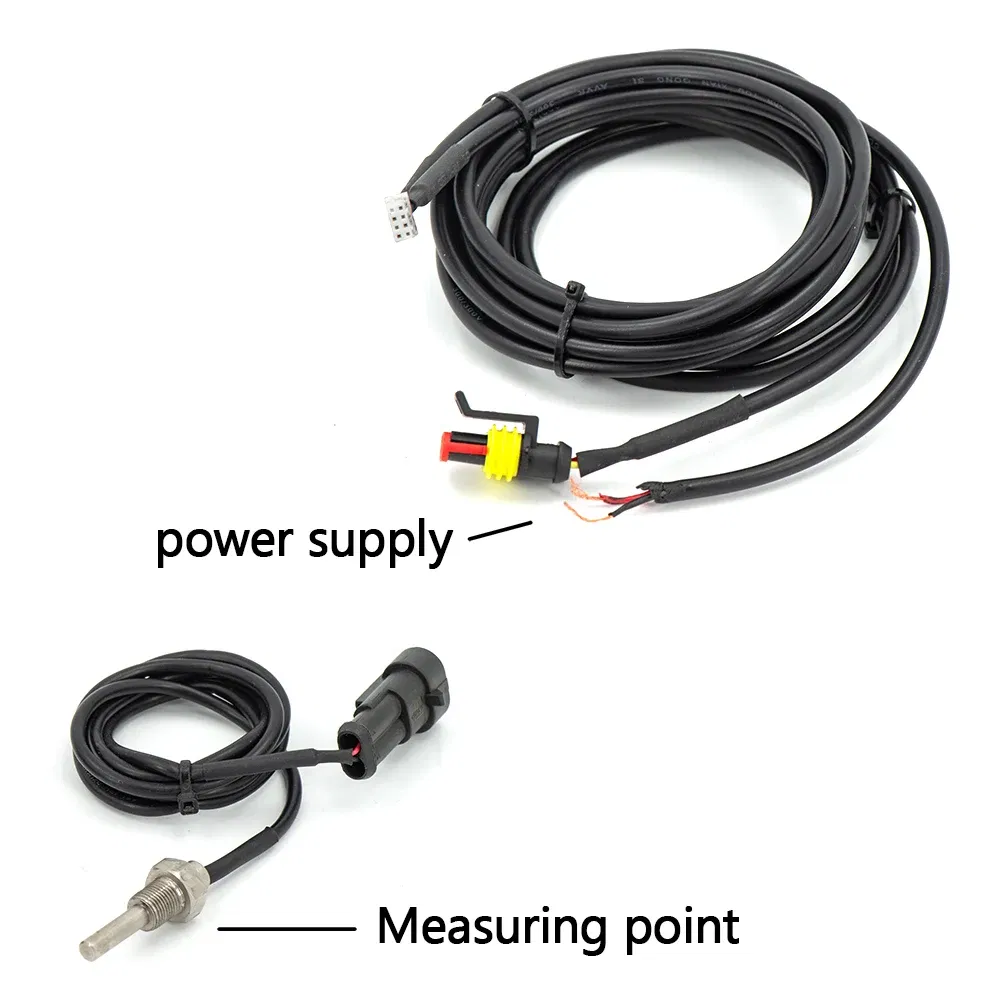 Color: Silver - 52MM 12v Racing Car Ultra-thin Water Temperature Gauge And Water Temp Joint Pipe Sensor Adapter 1/8NPT