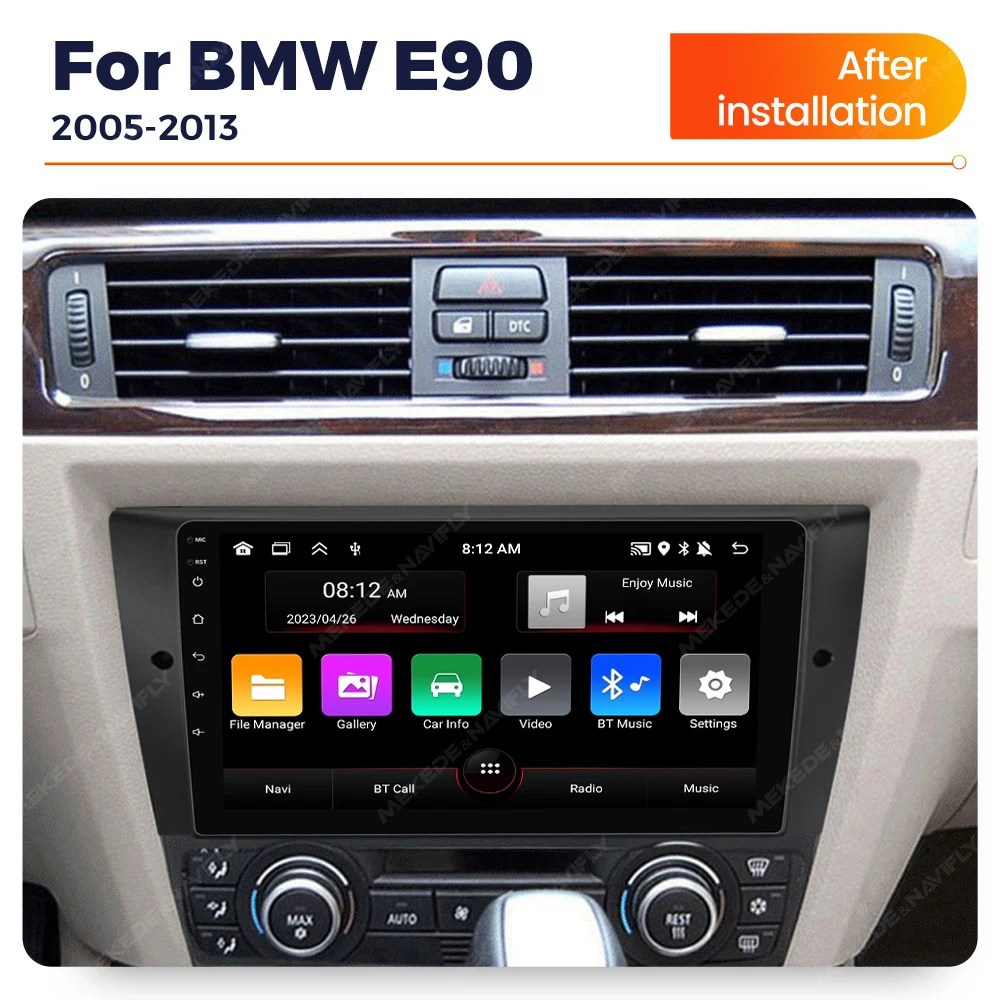 Color: Black - MEKEDE IPS 9 Inch For BMW 3-Series E90 E91 E92 E93 2005-2013 Autoradio Multimedia Head Unit No 2 Din GPS Navigation WIFI FM