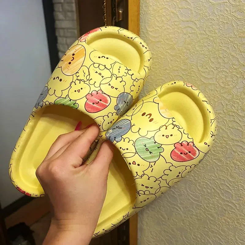 Color: Beige, Shoe Size: 42-43 - Women's Slippers Fashion Light EVA Soft Home Sole Slipper Bathroom Anti-Slip Casual Indoor Slipper Beach Sandal Flip-Flops