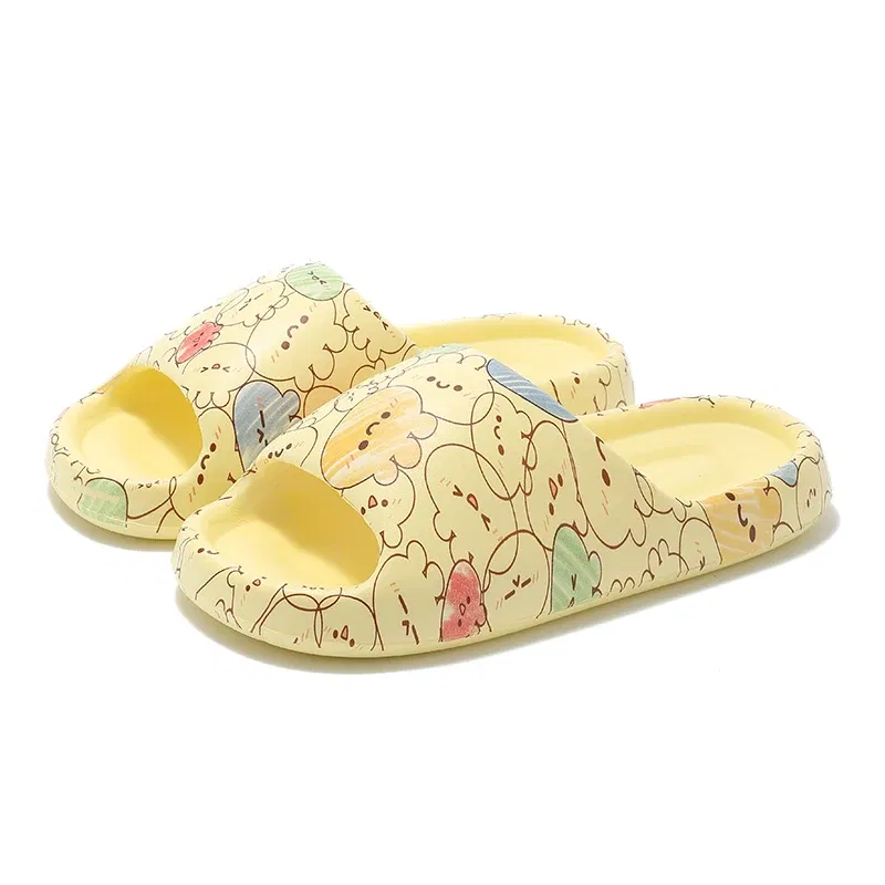 Color: Beige, Shoe Size: 42-43 - Women's Slippers Fashion Light EVA Soft Home Sole Slipper Bathroom Anti-Slip Casual Indoor Slipper Beach Sandal Flip-Flops