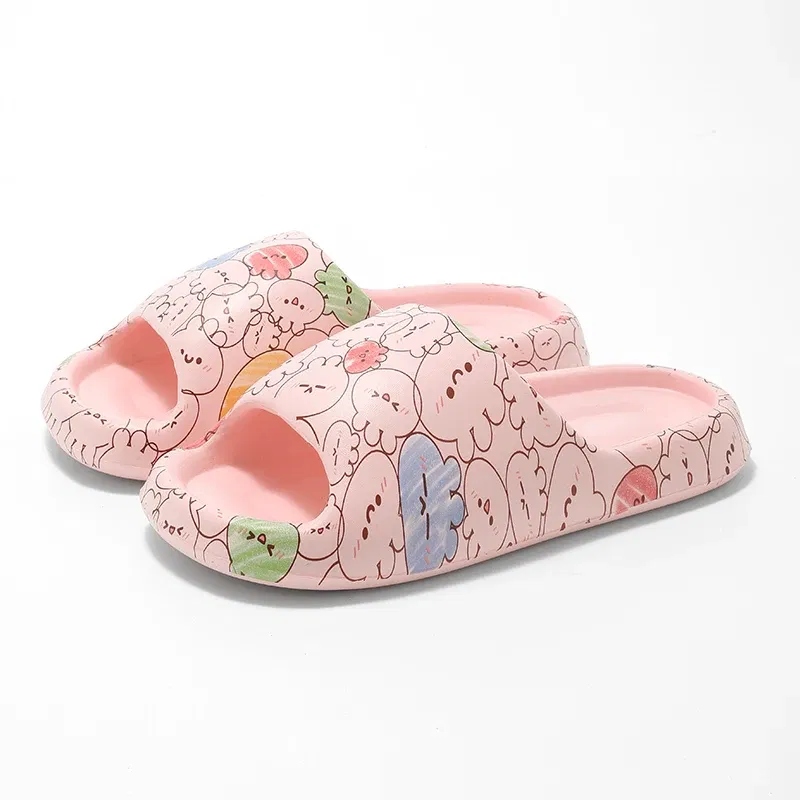 Color: Beige, Shoe Size: 42-43 - Women's Slippers Fashion Light EVA Soft Home Sole Slipper Bathroom Anti-Slip Casual Indoor Slipper Beach Sandal Flip-Flops