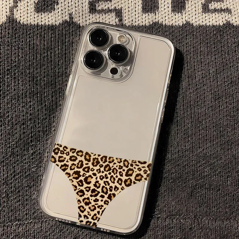 Color: Clear, Ships From: CHINA, Material: artificial leather - for IPHONE 15 case 14 13 12 11 PROMAX 7 8 PLUS X XR XS MAX Leopard print soft silicone anti-drop and shock-proof