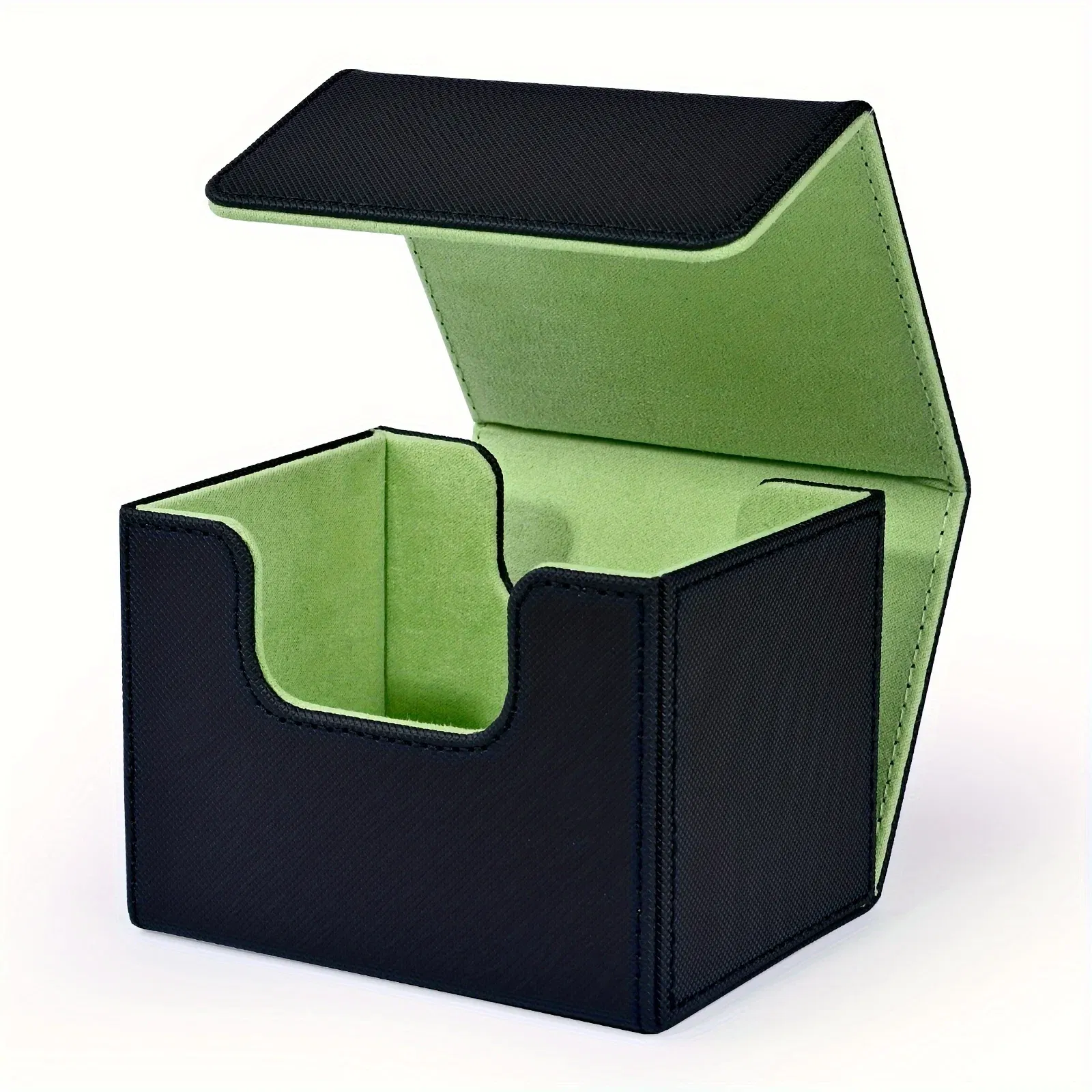 Color: Blue - Card Deck Box , Card Storage Box Fits 100 single Sleeved Cards, PU Leather Strong Magnet Card Deck Case for TCG Cards